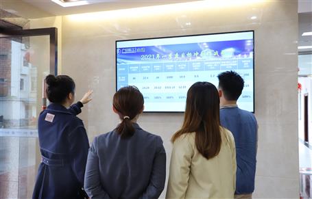 冶建公司建成新一代網絡數字多媒體信息發(fā)布系統——23臺高清顯示屏傳導壓力激發(fā)動力